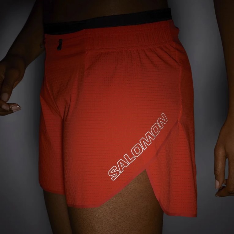 Red Salomon Sense Aero 5'' Women's Running Shorts | PH 84056D